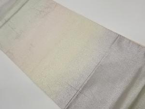 リサイクル　横段模様織出し全通袋帯